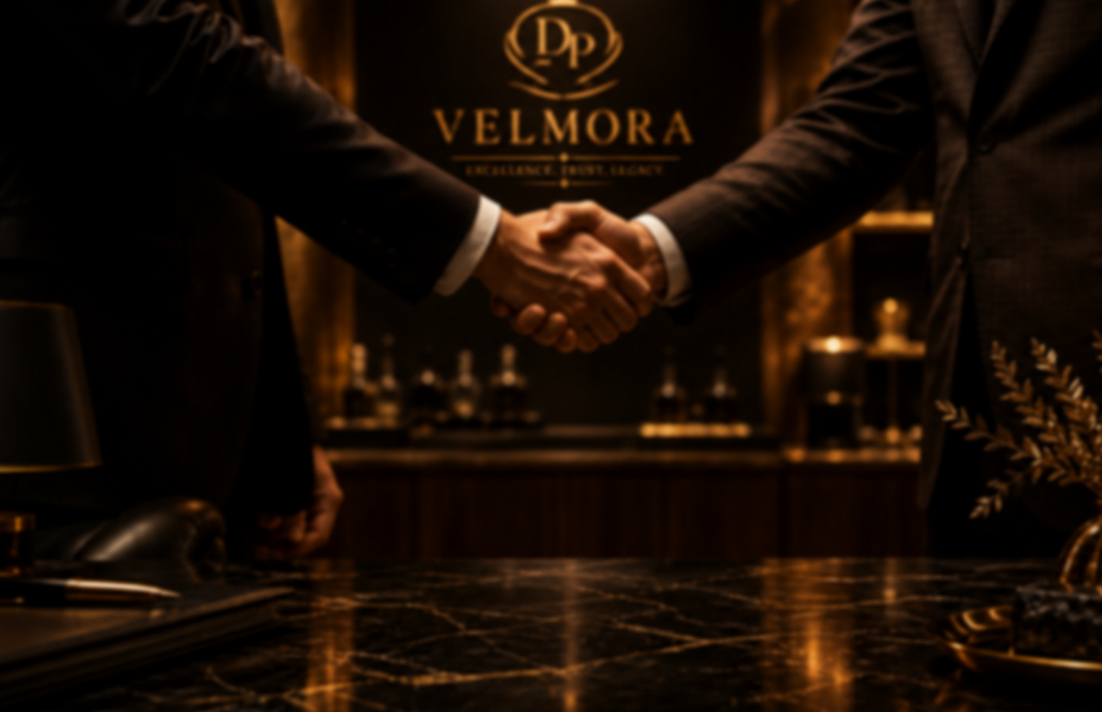 Executive partnership handshake